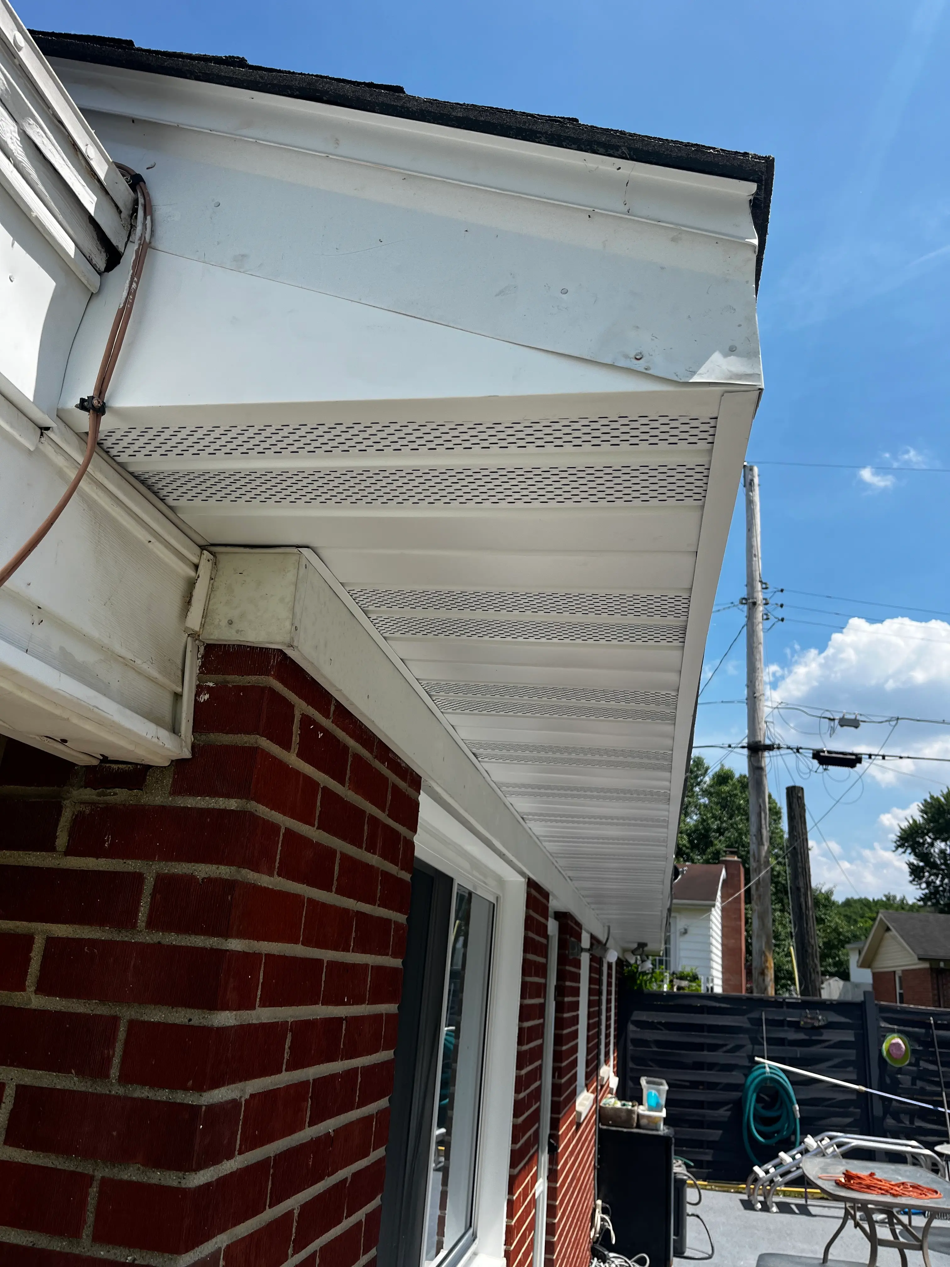 Soffit and fascia replacement after J Bucks Gutters installation
